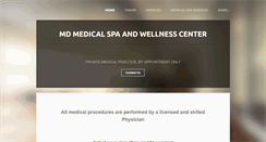 Desktop Screenshot of mdmedicalspaandwellnesscenter.com