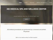 Tablet Screenshot of mdmedicalspaandwellnesscenter.com